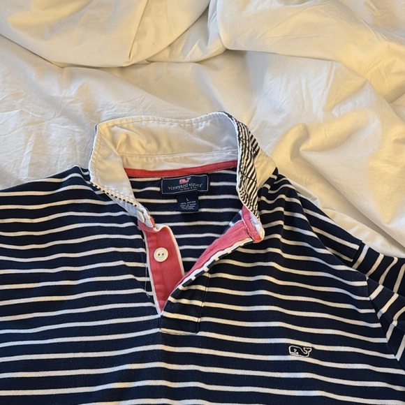 Vineyard Vines, Navy white strip rugby shirt,
Large - Picture 3 of 5